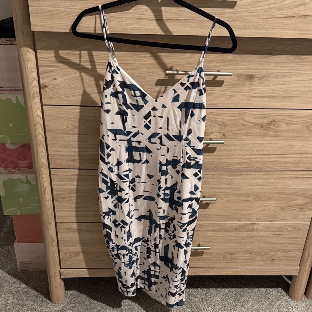Yumi Kim Elegant Cream and Blue Dress
